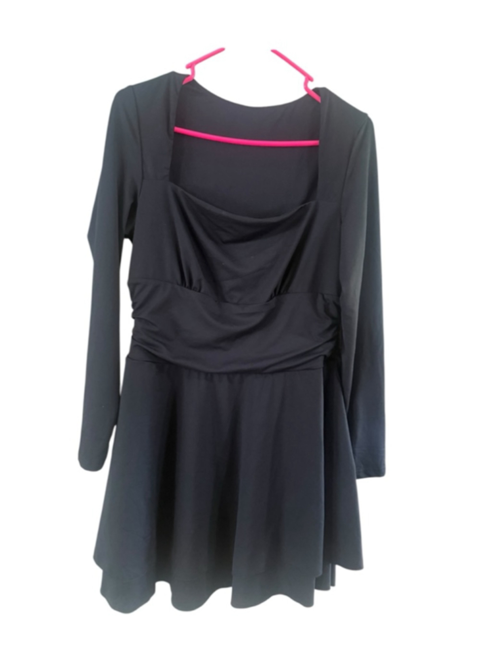 Women's OYS Black Long Sleeve Mini Dress L - Picture 3 of 11